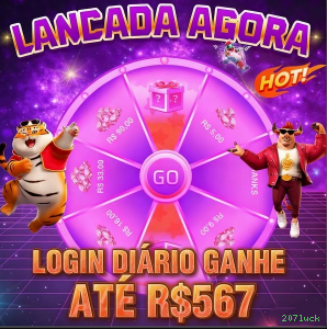Imagem promocional da 207luck mostrando a plataforma e suas vantagens